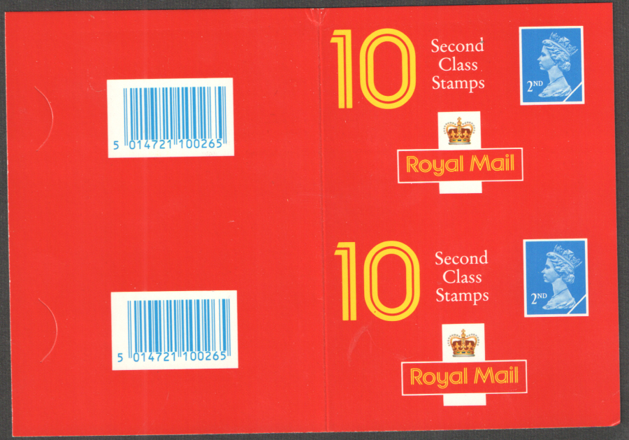 (image for) Uncut pair of Type 5C Harrison London address 2nd class booklet covers